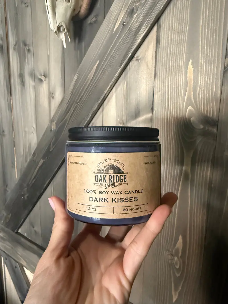 12 Oz Soy Wax Candle – Hand-Poured, Clean-Burning, Oak Ridge Farm 1