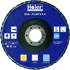 125 Mm Blue Diamond Cup Wheel – #200 Grit (Dia Flap Type) 1
