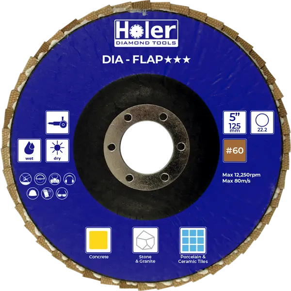 125 Mm Brown Diamond Cup Wheel – #60 Grit (Dia Flap Type) 1