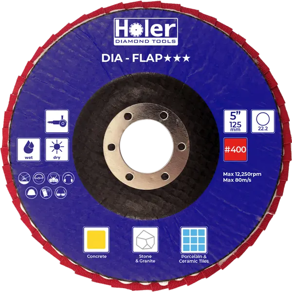 125 Mm Red Diamond Cup Wheel – #400 Grit (Dia Flap Type) 1