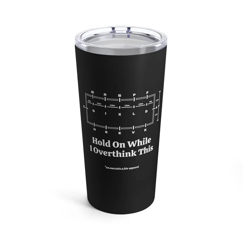 20Oz Dressage-Themed Tumbler: 'Hold On While I Overthink' 1