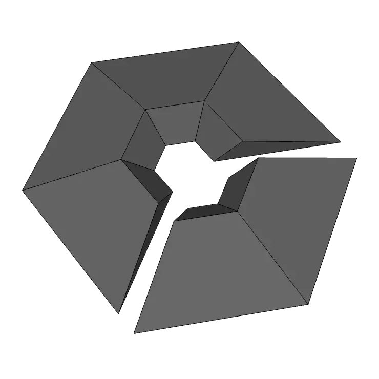 60° Hex Grid Regular Usable Surface – 41×22 Inches 1