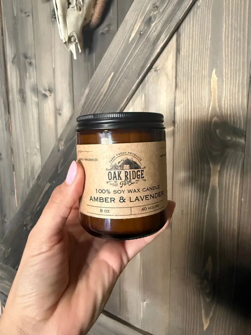 8 Oz Soy Wax Candle – Small-Batch, Natural Fragrance, Oak Ridge Farm 1