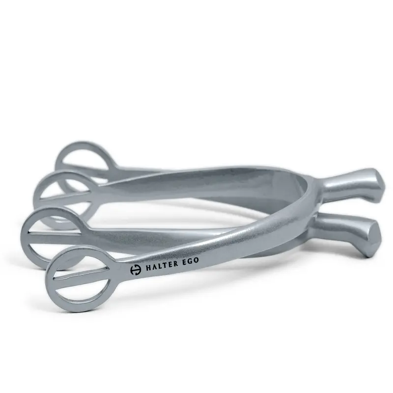 Antique Silver 3D Shank Riding Spurs 1