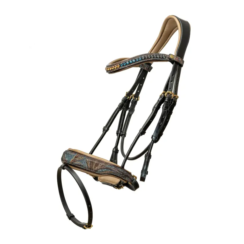 Aspen Leather Snaffle Bridle – Classic Design With Optional Flash Attachment 1