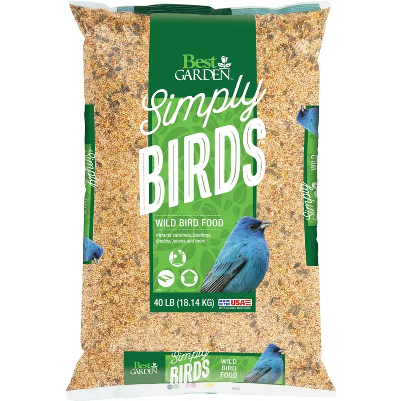 Best Garden Simply Birds Wild Bird Seed – 40 Lb No-Mess Blend 1