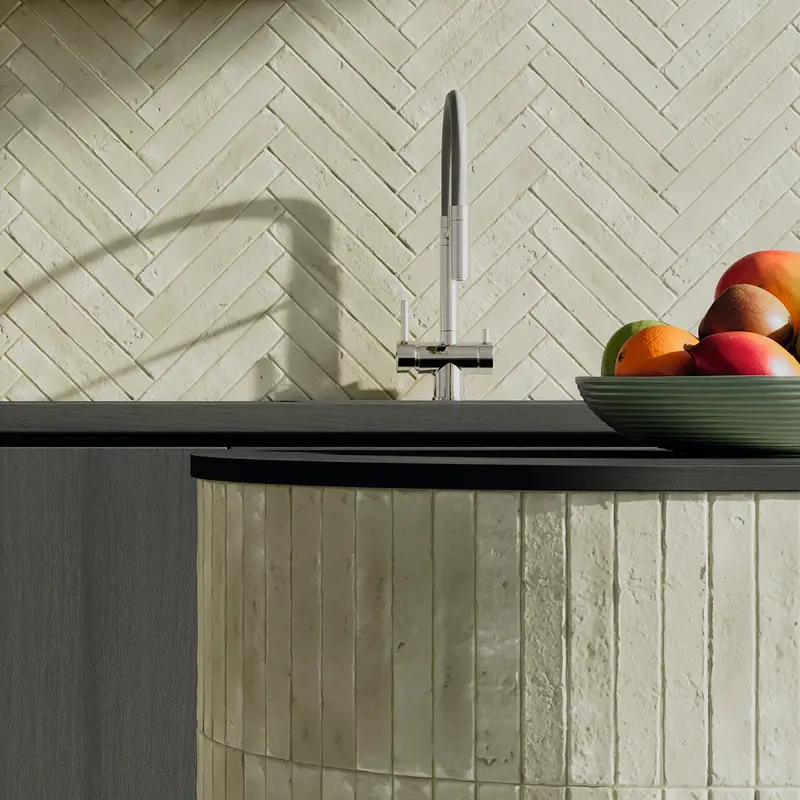 Brutalist Olive Green Matte Ceramic Tile – Per Square Meter 1