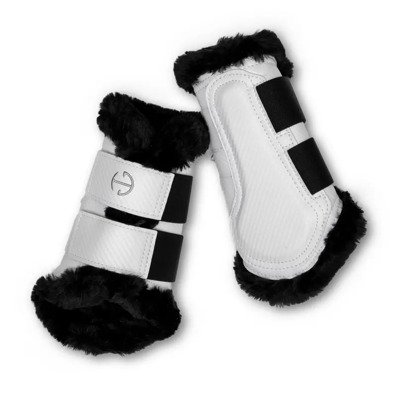 Halter Ego White And Black Brushing Boots For Dogs 1
