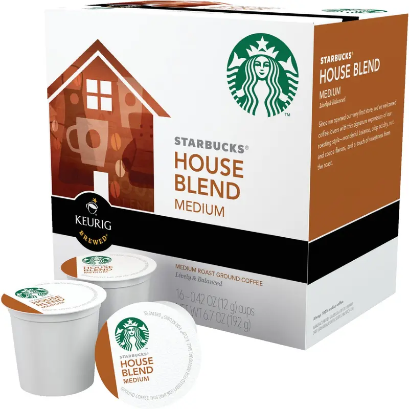 Keurig K-Cup Pods – Starbucks House Blend Medium Roast Coffee, 16-Pack 1