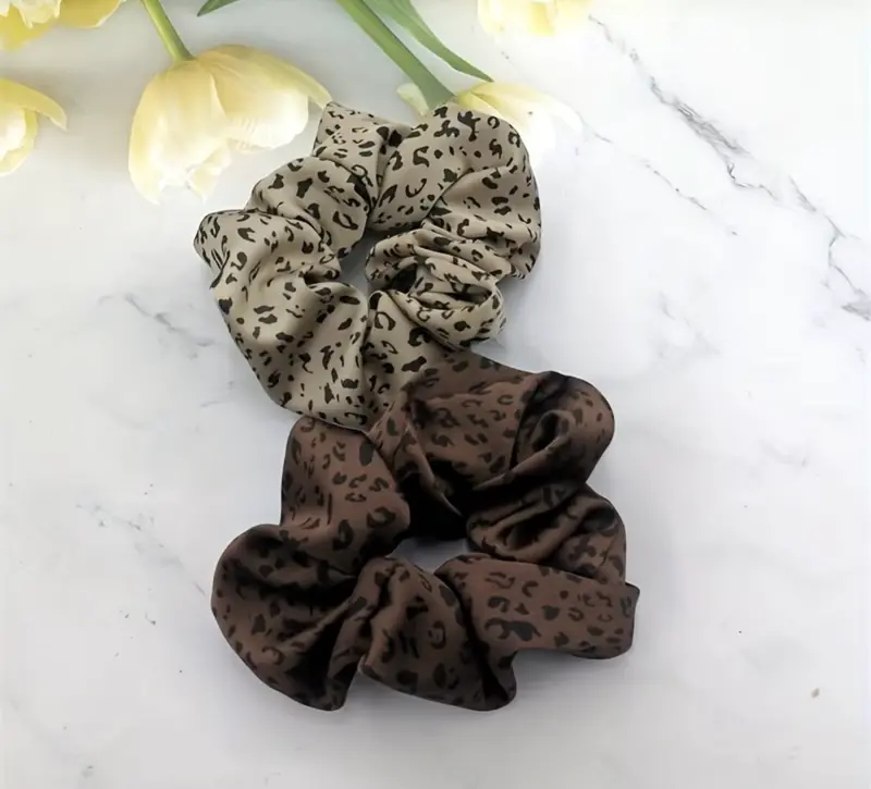 Leopard Print Elastic Hair Tie – Trendy Riding Accessory 1
