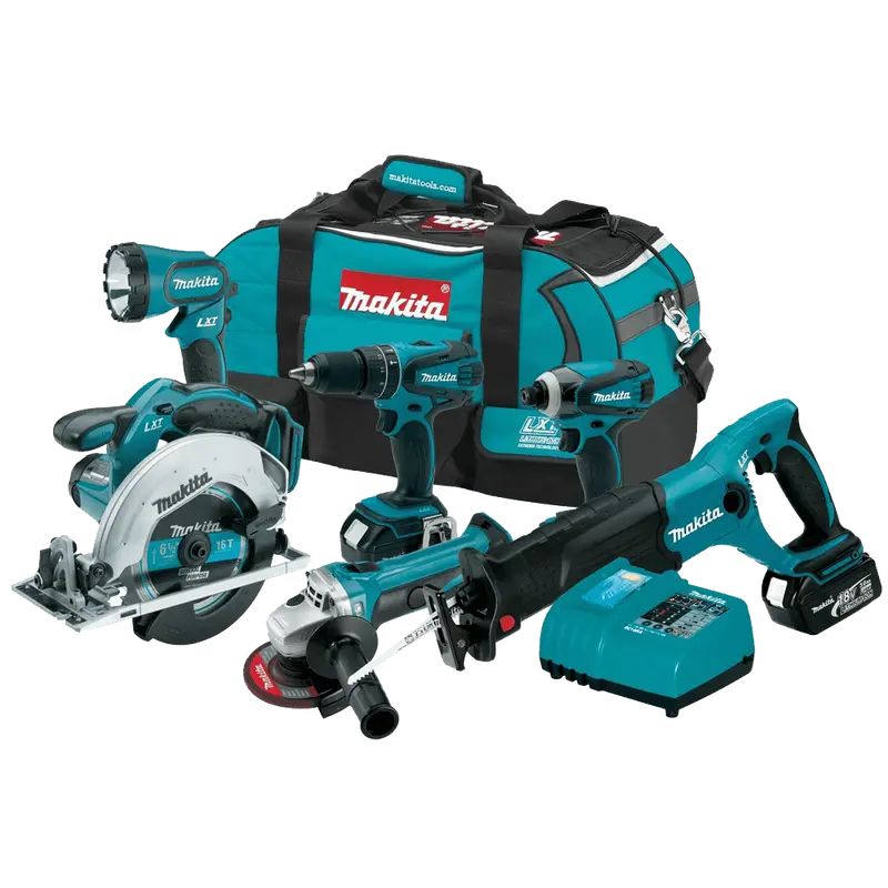 Makita Lxt601 18V Lxt 6-Piece Cordless Power Tool Combo Kit 1