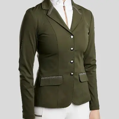 Montar Mogloria Olive Competition Jacket – Gun Metal Embellished Design 1