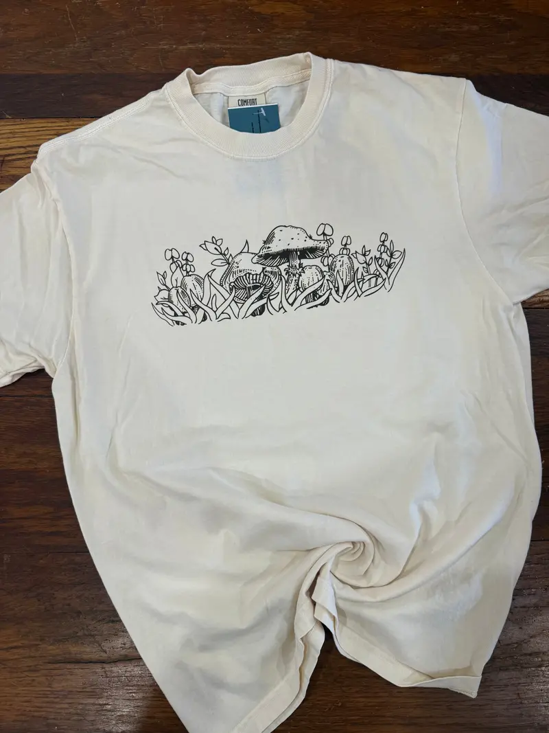 Mushroom-Themed Graphic T-Shirt By Savvy Jo 1