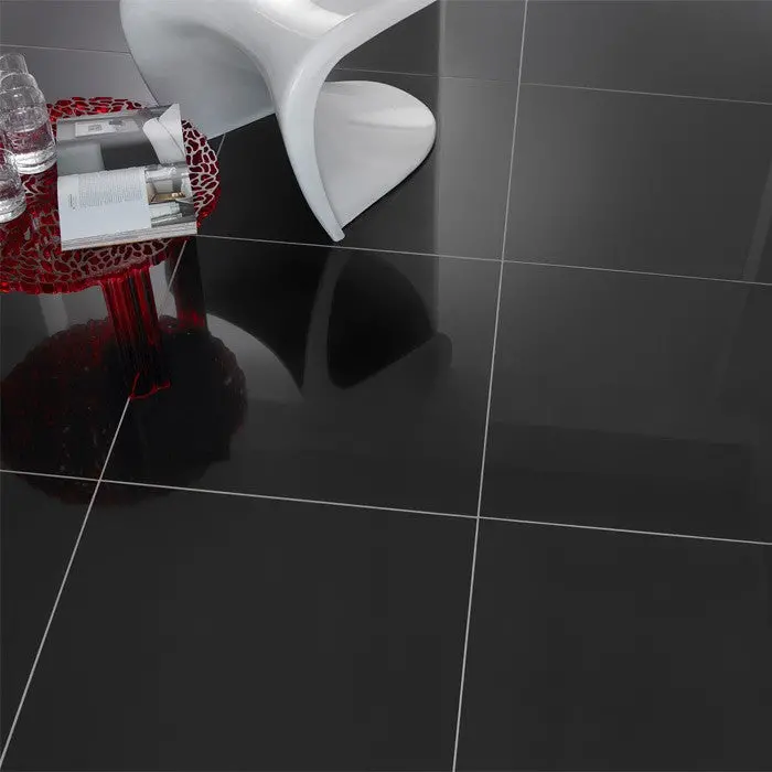 Nano Super Black Polished Tile - Sold By Square Meter 1