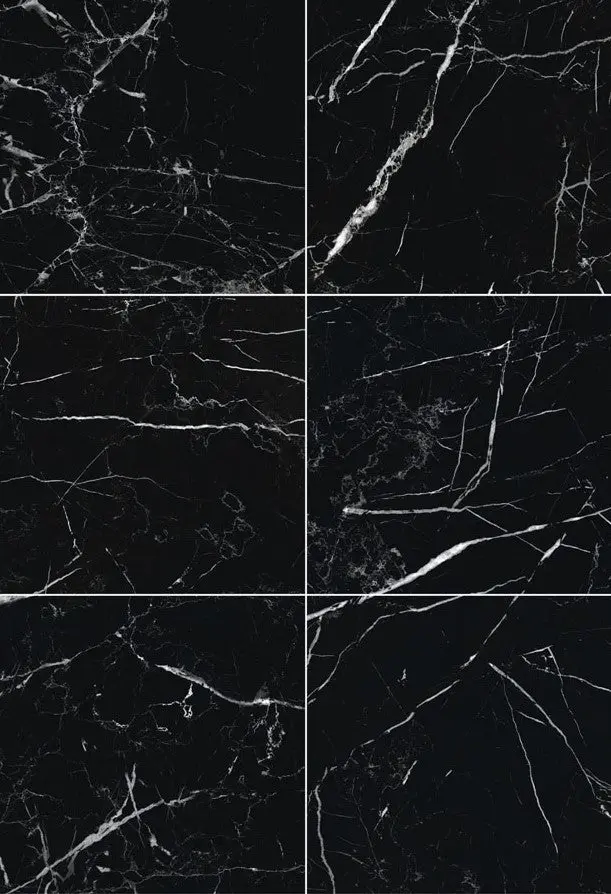 Nero Marqu Polished Porcelain Tile 60X60Cm - Square Meter 1
