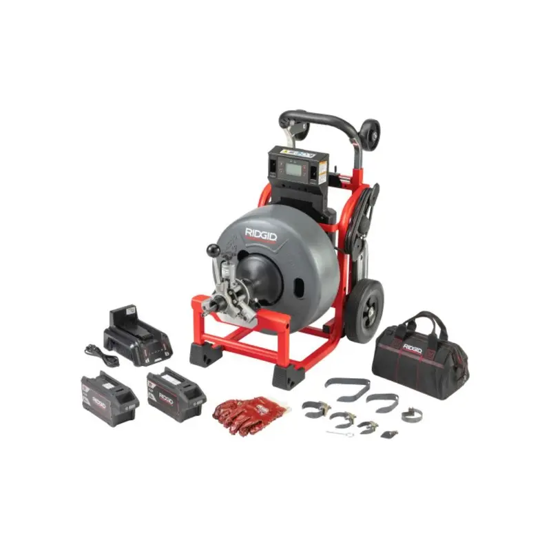 Ridgid K-4310 Fxp Drum Machine – 5/8" Capacity With Dual 8.0 Ah Batteries & Charger 1