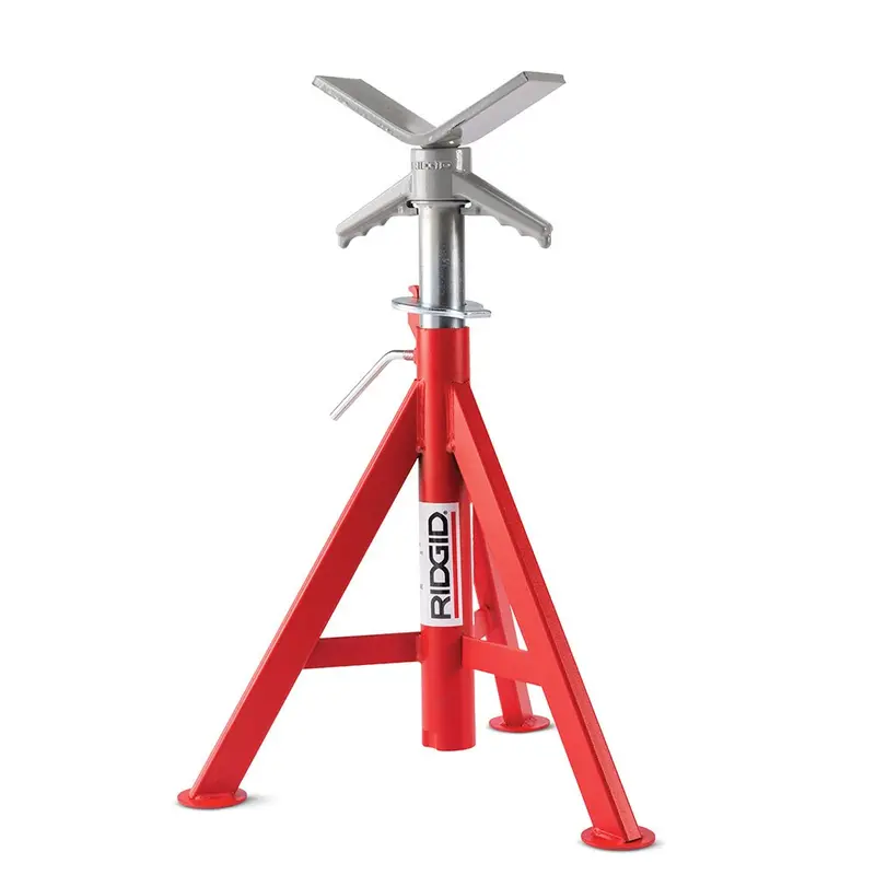 Ridgid V-Head Low Pipe Stand – Adjustable 20"–38" Height 1