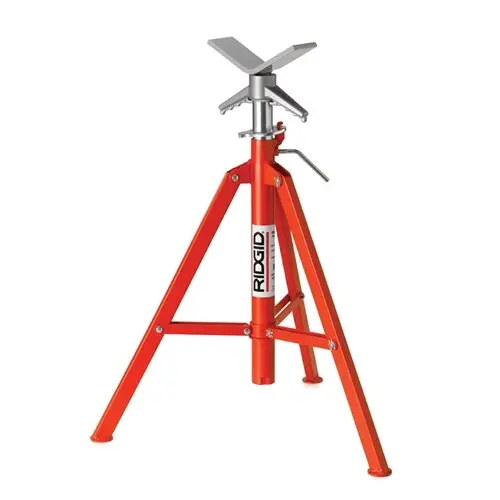 Ridgid Vf-99 Folding V-Head Pipe Jack Stand – 12" Capacity, 28"–52" Adjustable Height (2500 Lb) 1