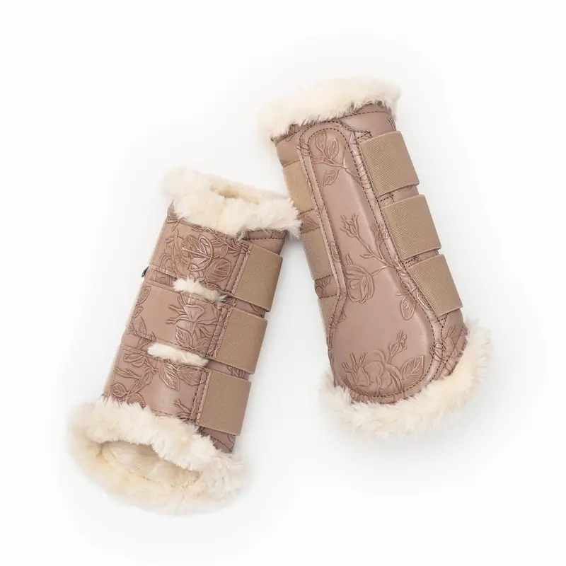 Romance Collection Champagne Brushing Boots For Horses 1