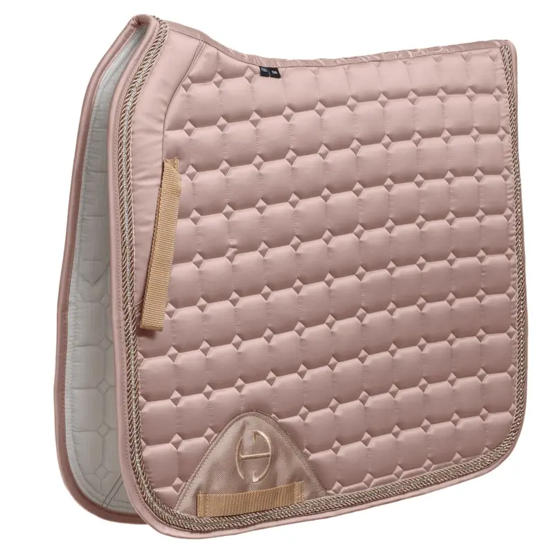Satin Classic Champagne Cristal Dressage Saddle Pad 1