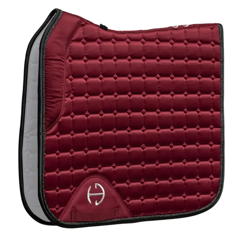 Satin Classic Crimson Rose Cob Dressage Saddle Pad 1