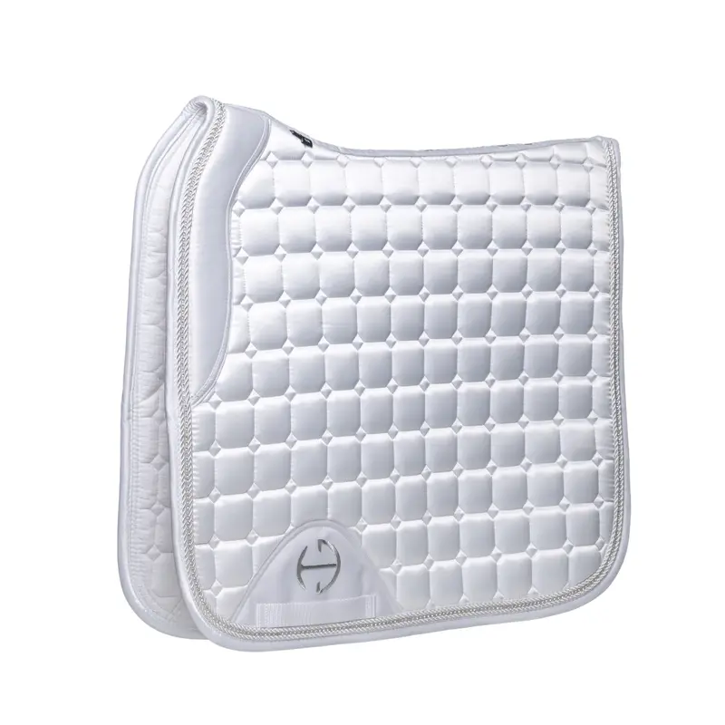 Satin Classic Dressage Saddle Pad – Pure White Finish 1