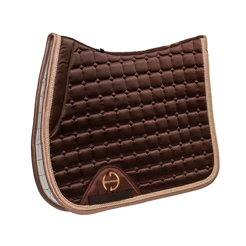 Satin Classic Jump Saddle Pad – Gilded Mocha Colorway 1
