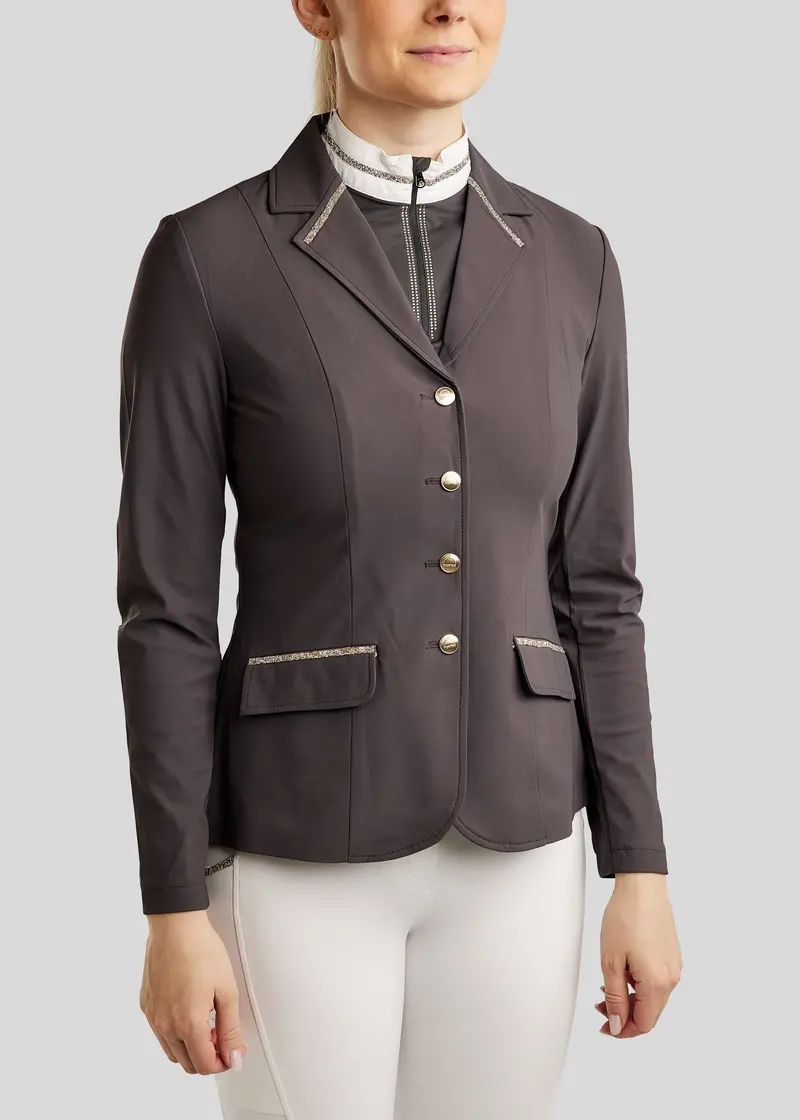 Slate Grey Montar Molila Tailored Show Coat 1