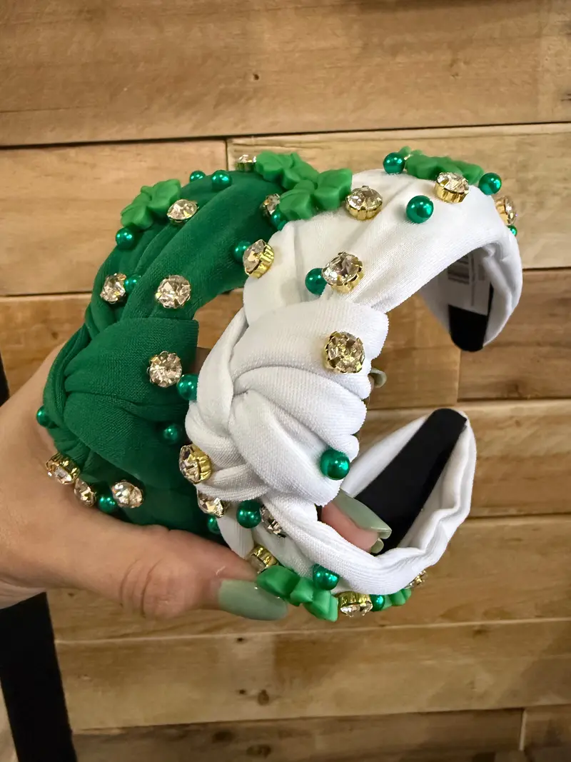 St. Patrick’S Day Festive Headbands – Green & Gold Holiday Accessories 1