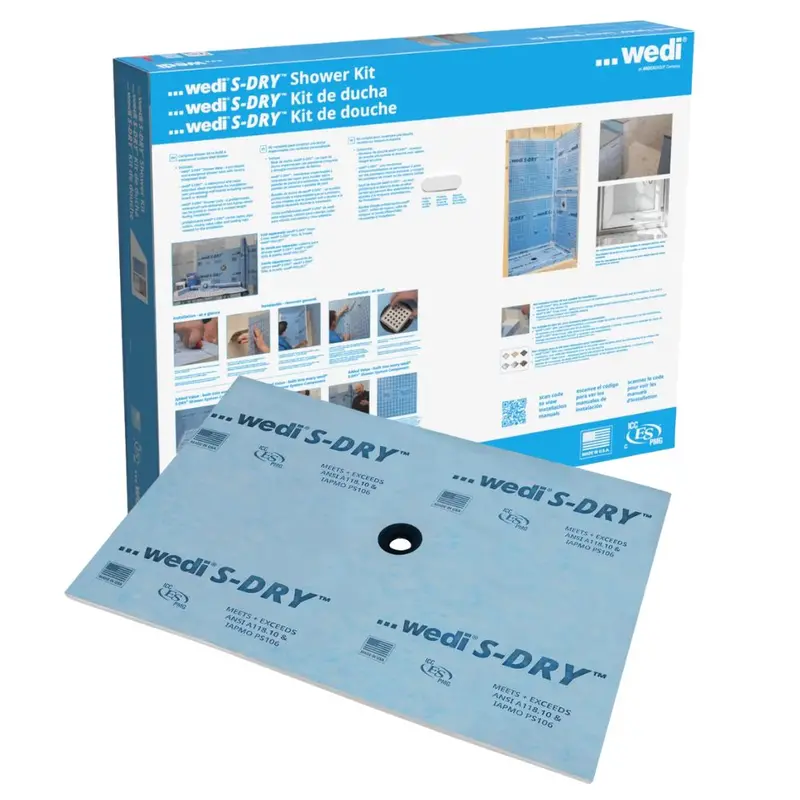 Wedi S-Dry Complete Waterproof Shower System Kit 1
