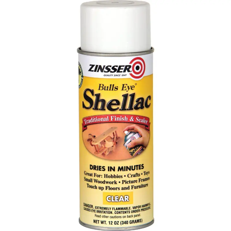 Zinsser Bulls Eye Shellac Spray – 12-Ounce Clear Aerosol Finish For Wood & Metal Surfaces 1