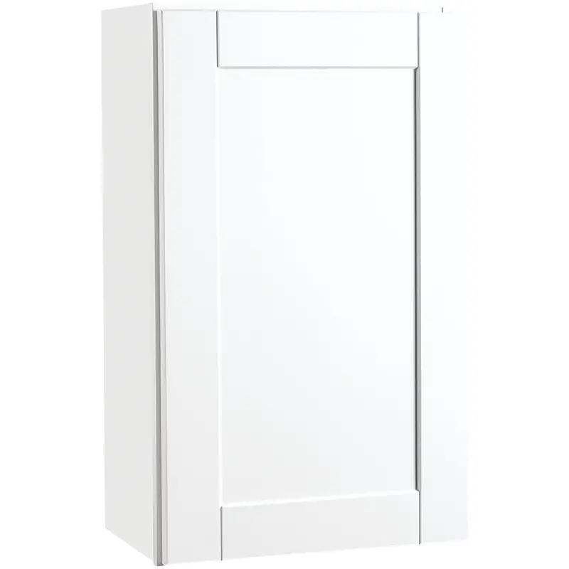 Continental Cabinets Andover Shaker Wall Cabinet – 18" W × 30" H × 12" D, White Thermofoil 1