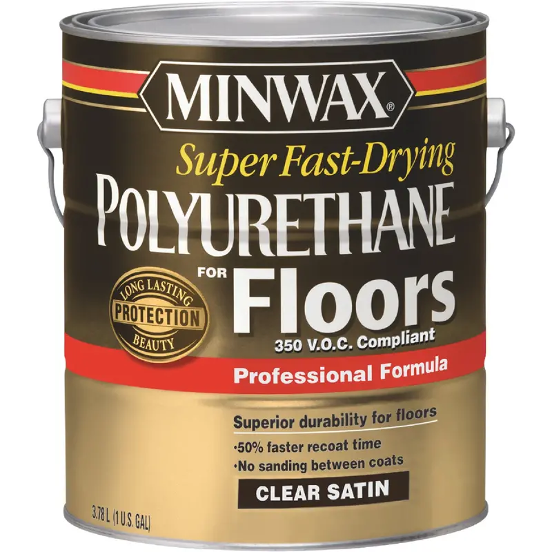 Minwax Fast-Drying Satin Polyurethane – 1-Gallon Low-Voc Floor Finish 1