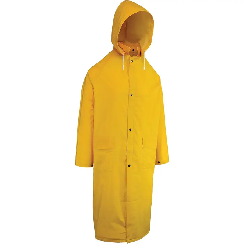 West Chester Xl Yellow Pvc-Coated Trench Coat For High-Visibility Workwear 1