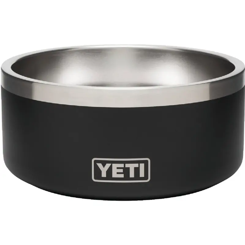 Yeti Boomer Stainless Steel Dog Bowl – 4-Cup Round, Matte Black Finish 1