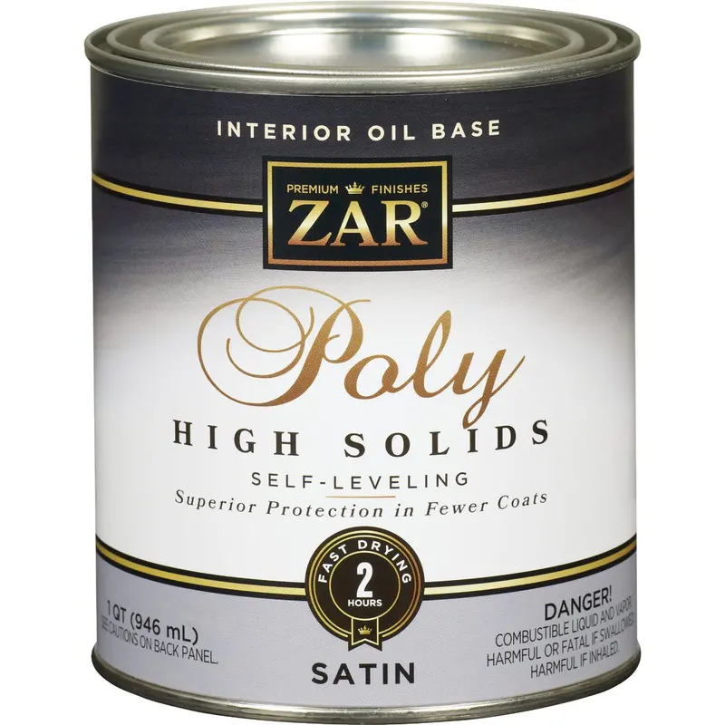Zar Classic Interior Polyurethane – Voc-Compliant Satin Finish, 1 Quart 1